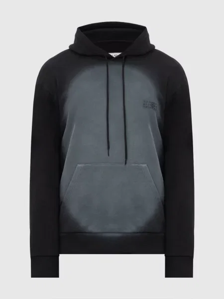 Худі з брендовим принтом Maison Margiela Mm6 чорне