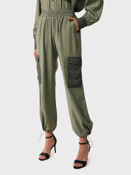 Штани MEXX оливковий віскоза/поліестер