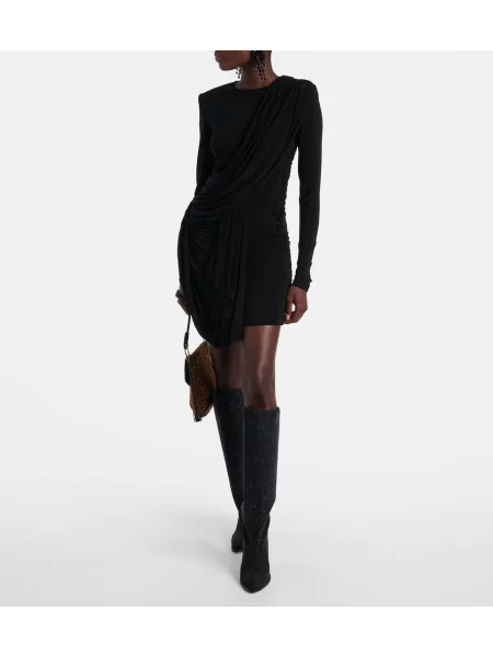 Rochie Isabel Marant din jerseu drapată negru