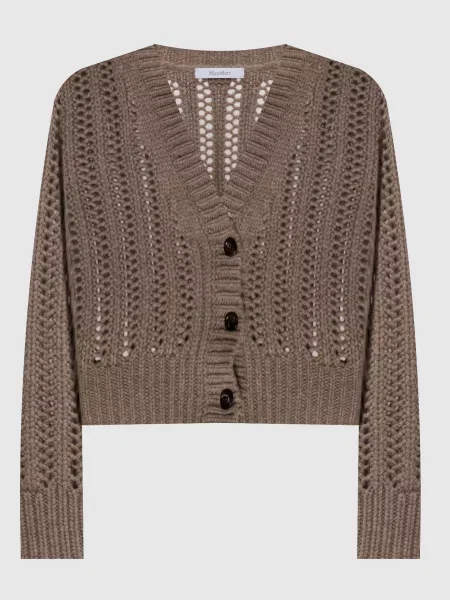 Кардиган ZAINO з кашеміру Max Mara коричневий