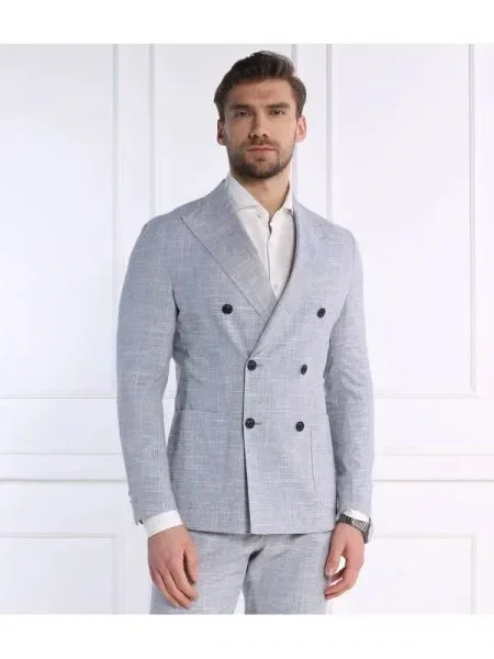 Windsor Sacou 13 | Shaped fit cu adaos de lână albastru