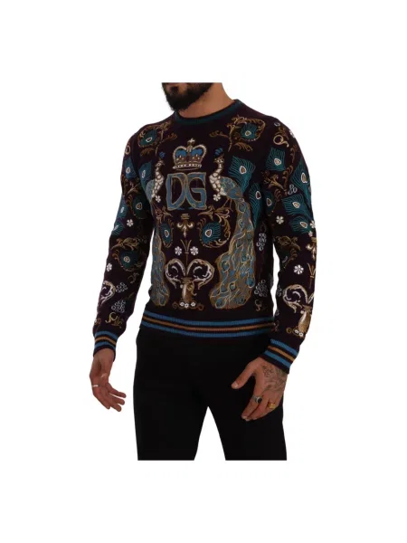 Bluza Dolce And Gabbana z kaszmiru z dekoltem w serek