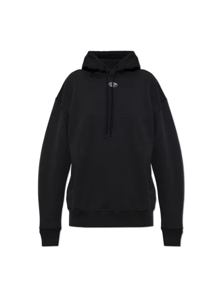 Bluza z kapturem Diesel z kapturem czarna