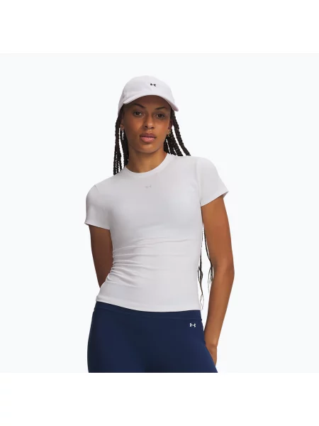 Tricou de antrenament pentru femei Under Armour Motion Fitted SS white/halo gray alb