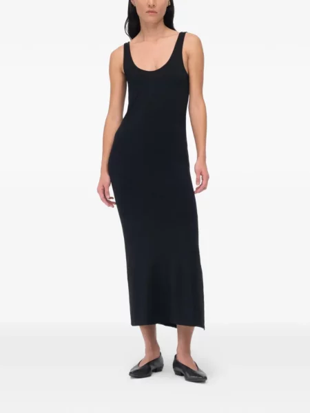 Rochie Another Tomorrow asimetrică negru