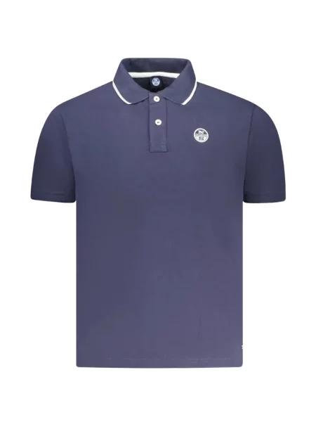 Tricou polo North Sails cu autograf albastru
