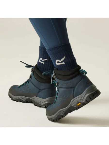Buty trekkingowe wysokie z membraną Blake Vibram niebieskie