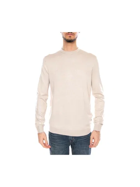 Sweter z dzianiny o kroju regular fit z mieszanki model ‘WYLER’ Only & Sons beżowy