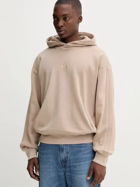 Pulover adidas ALL SZN s kapuco bež