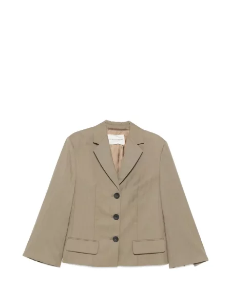 Palton By Malene Birger cu model herringbone verde