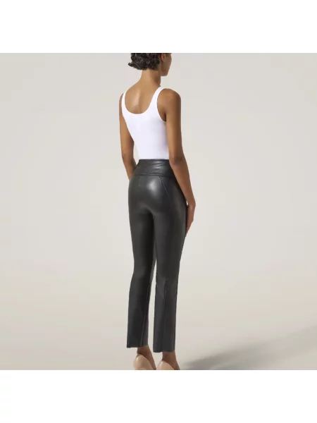 Wolford Spodnie Edie W Stylu Skórzanym schwarz czarne