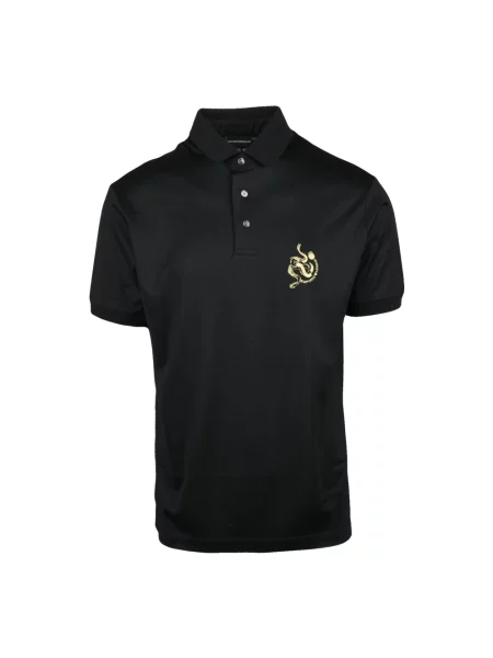 Koszulka polo Emporio Armani czarna