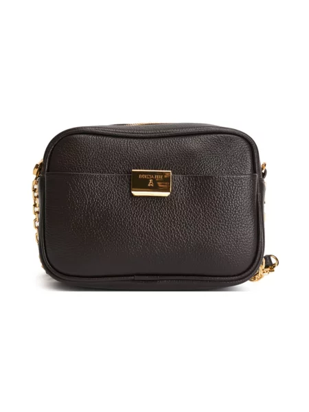 Torebka crossbody Patrizia Pepe skórzana brązowa