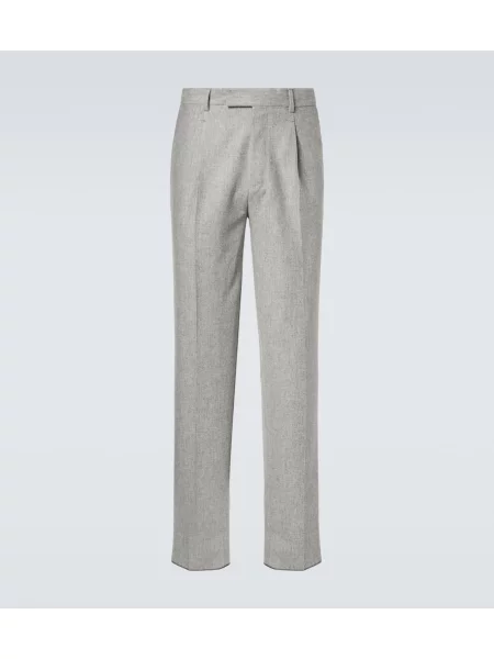 Pantaloni Zegna de lână gri