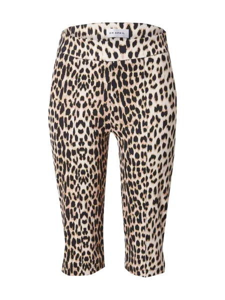 OH APRIL Pantaloni Clove maro cappuccino / maro deschis negru