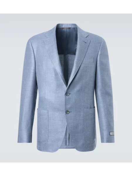 Volneni blazer Canali modra