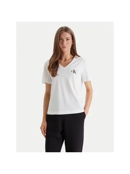 Τζιν πουκάμισο Calvin Klein Jeans λευκό