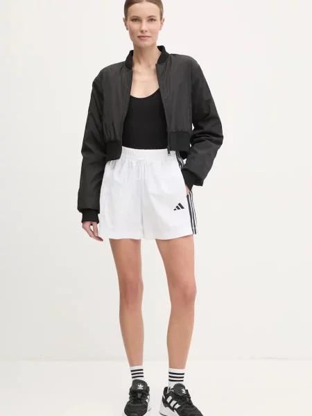 Шорти adidas Essentials візерунок висока посадка білий
