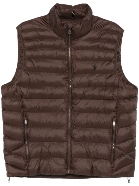Iš natūralios odos mažas polo marškinėliai Polo Ralph Lauren dvieiliai juoda