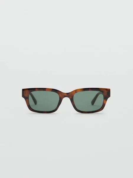 Prostokątne okulary przeciwsłoneczne czekoladowy Kobieta uniwersalny MANGO