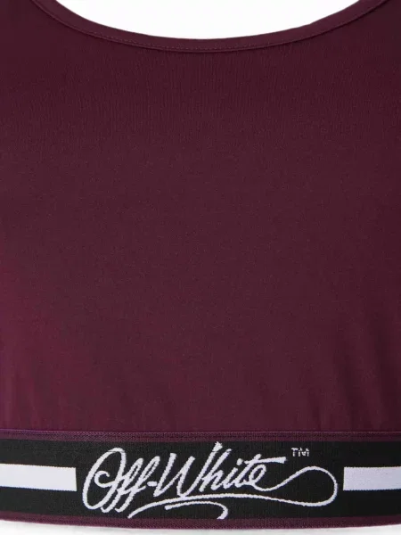 Top Off-white cu autograf alb