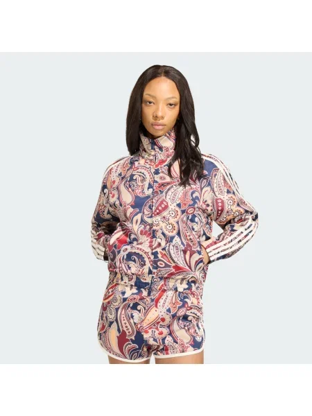 Saténová bunda Adidas Originals modrá