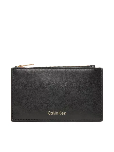 Wallet Calvin Klein Foil Logo Top Cardcase Black Universal črna