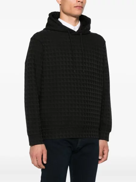 Hanorac cu glugă Emporio Armani negru