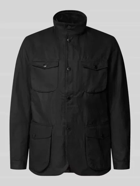Kurtka funkcyjna z woskowanym splot twill Barbour czarna