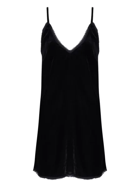 Aksamitna mała sukienka mini Osklen garniturowa czarna