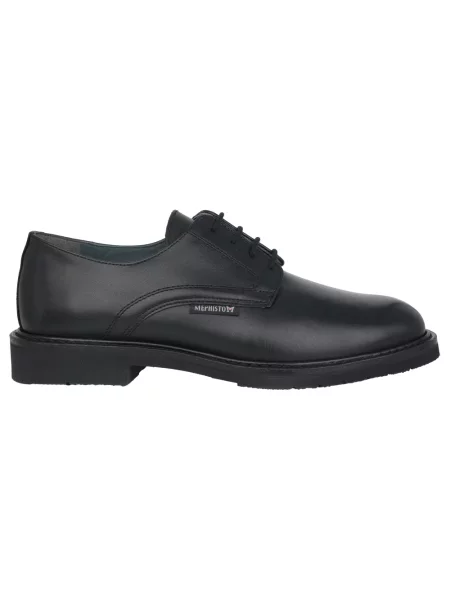 Półbuty Mephisto sznurowane skórzane eleganckie czarne