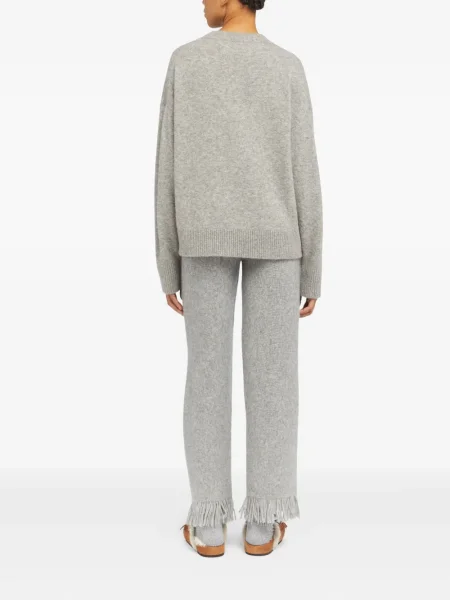 Pulover Alanui tricotate cu decolteu rotund gri