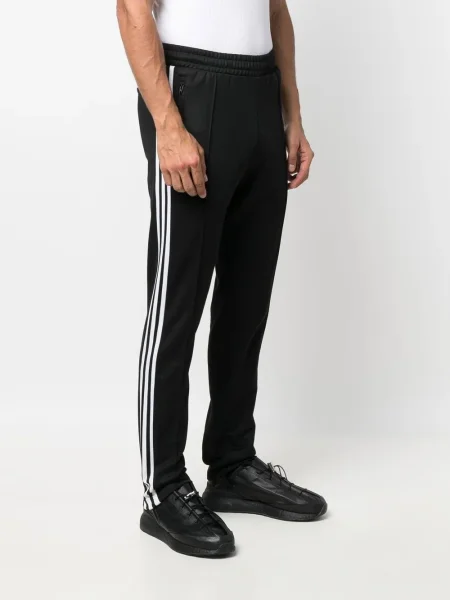 Pantaloni Adidas cu dungi alergare negru