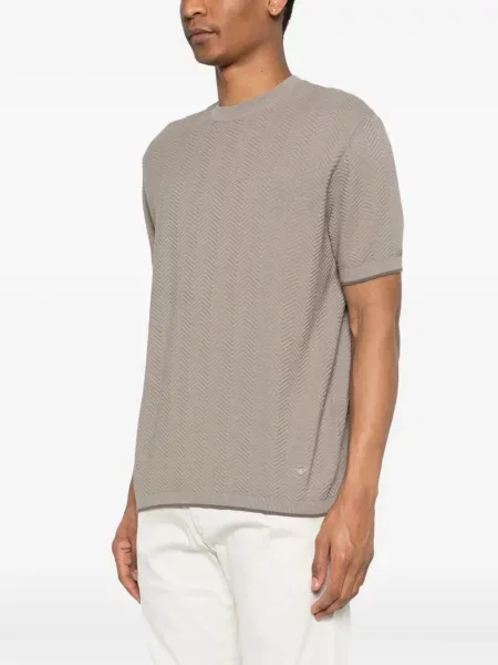 Tricou Emporio Armani scurt gri