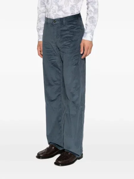 Blugi Etro de catifea cord albastru