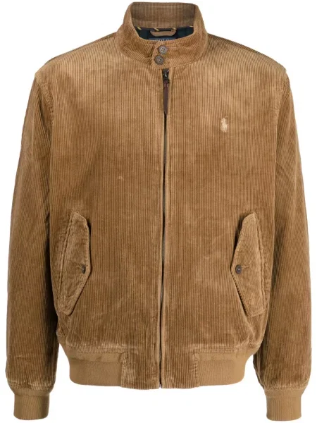 Căciulă Polo Ralph Lauren de catifea cord cu broderie albastru