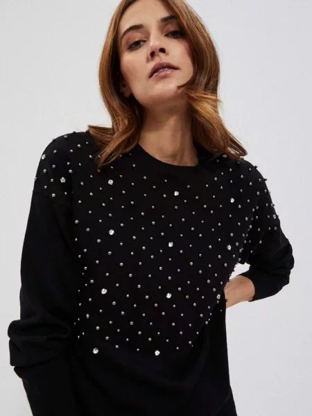 Pulover Marisse cu buline negru