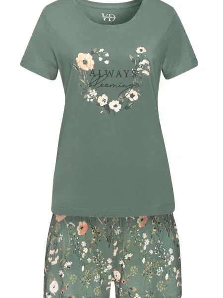 LASCANA Pantaloni scurți galben deschis / verde jad / portocaliu piersică alb