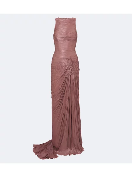 Rochie Marmar Halim din satin roz