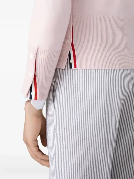 Cardigan Thom Browne cu decolteu în V roz