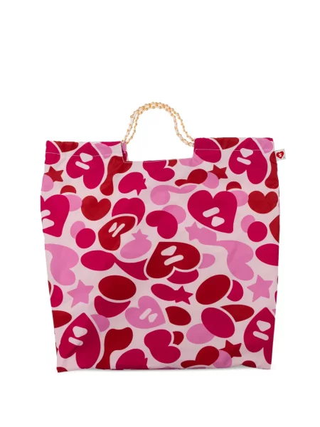 Geantă shopper Apee™ By *a Bathing Ape® roz