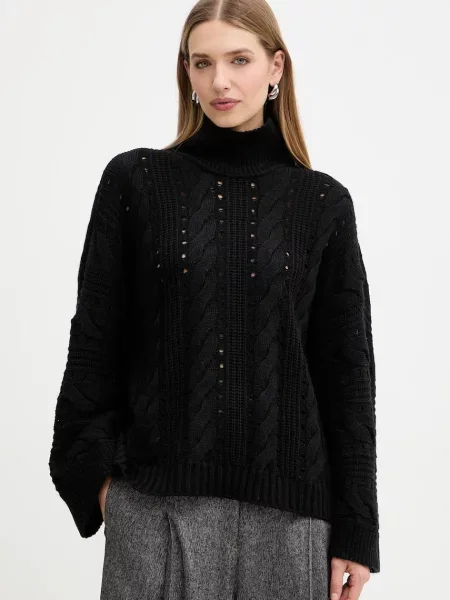 Twinset pulover de lână negru
