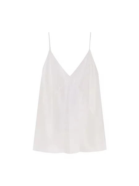 Top Max Mara bez rękawów biały