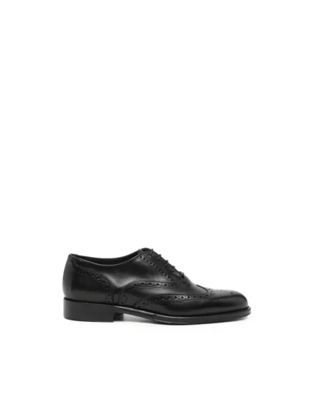 Brogsy Corneliani sznurowany skórzany czarny