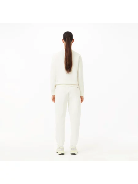 Lacoste Spodnie Dresowe Z Mieszanki Bawełny białe