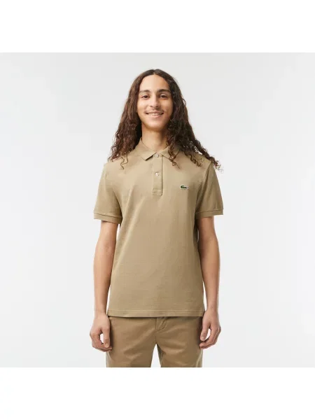 Lacoste Koszulka Polo Slim Fit Petit Piqué beżowa