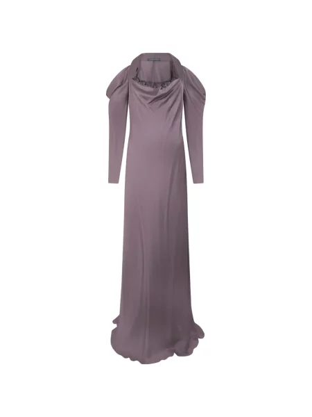 Rochie maxi Alberta Ferretti drapată violet