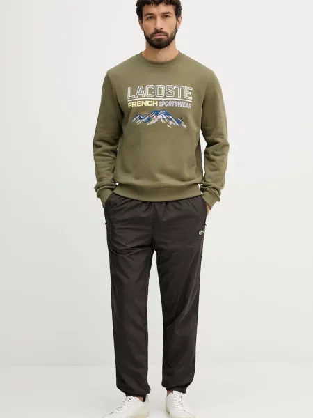 Спортивні штани Lacoste однотонні коричневий