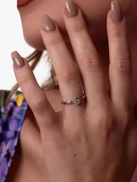 Inel Dana Rebecca Designs alb