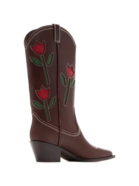 Botine Loeffler Randall cu aplicații maro